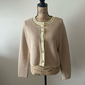 Ann Taylor Crochet Trim Jacket
